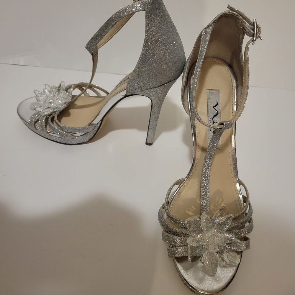 Nina Falynnee Platform Sandal 7M, Silver
